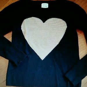 Crewcuts J.Crew Girls' Embellished Heart Sweater S
